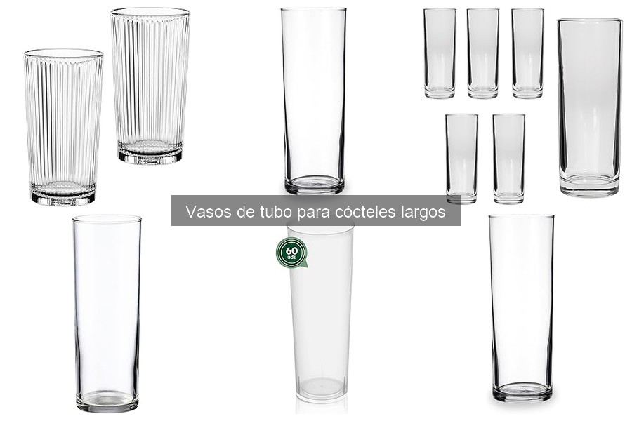Comparativa: Vasos de tubo de vidrio vs. plástico para cócteles