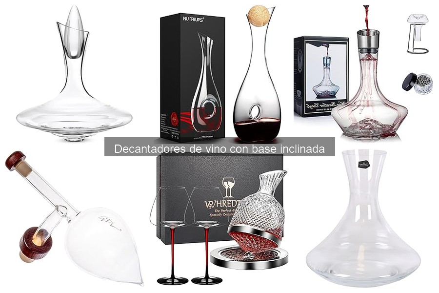 ¿Cuánto cuesta un decantador de vino con base inclinada?
