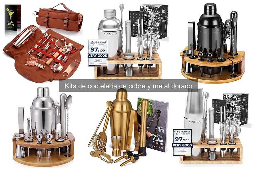 Descubre los Kits de Coctelería de Cobre y Metal Dorado