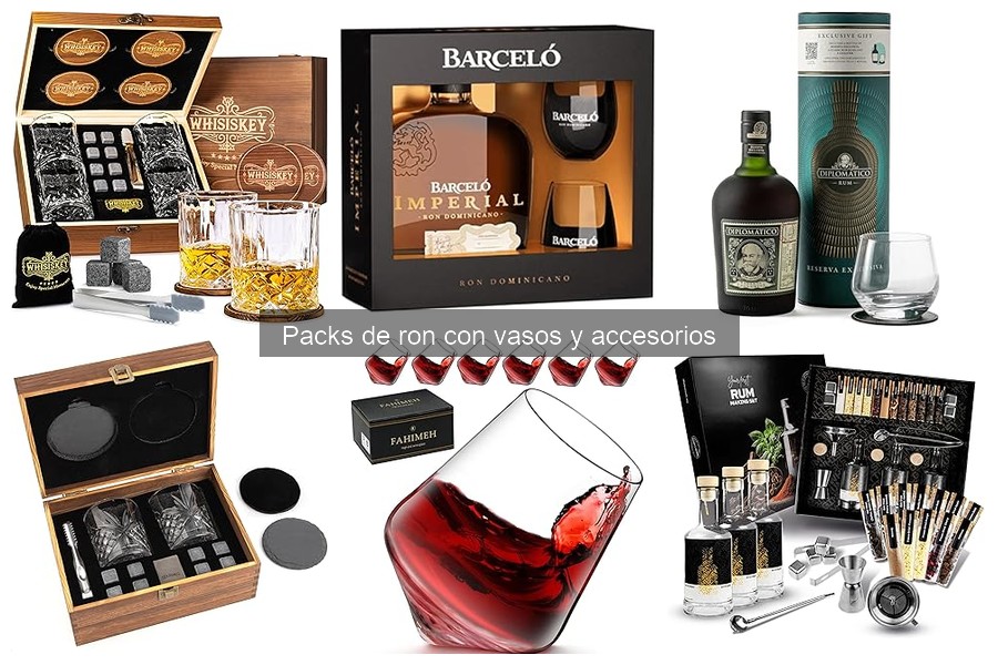 Descubre qué incluye un pack de ron con vasos y accesorios