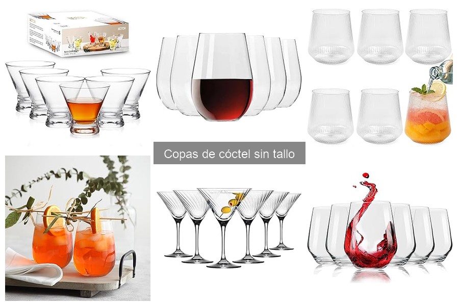 Diferencias entre Copas de Cóctel sin Tallo y con Tallo