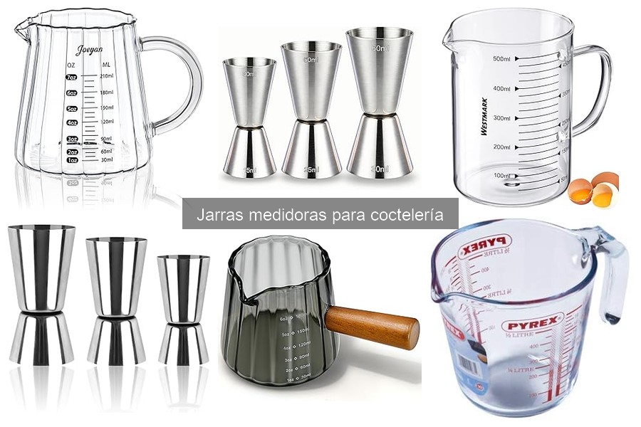 Diferencias entre jarra medidora y jigger en coctelería