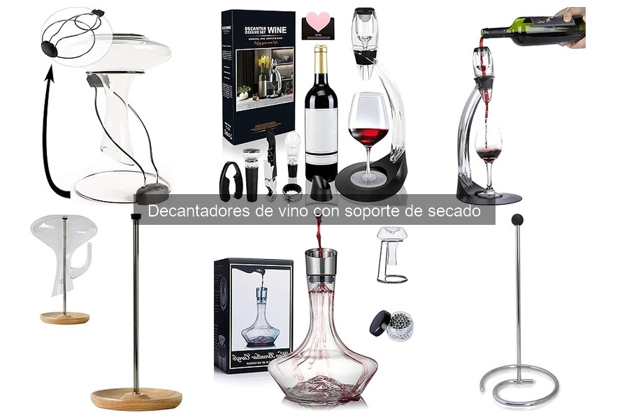 Dónde comprar decantadores de vino con soporte de secado