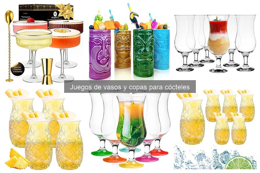 Dónde comprar juegos de vasos para cócteles con descuento
