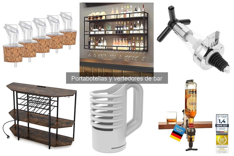 Dónde comprar portabotellas y vertedores de bar