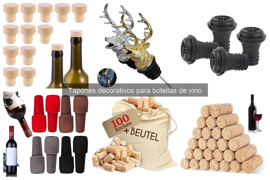 Dónde comprar tapones decorativos para botellas de vino