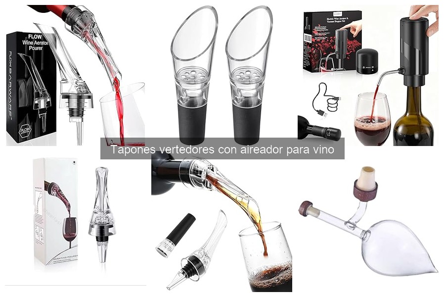 Dónde comprar tapones vertedores con aireador de vino