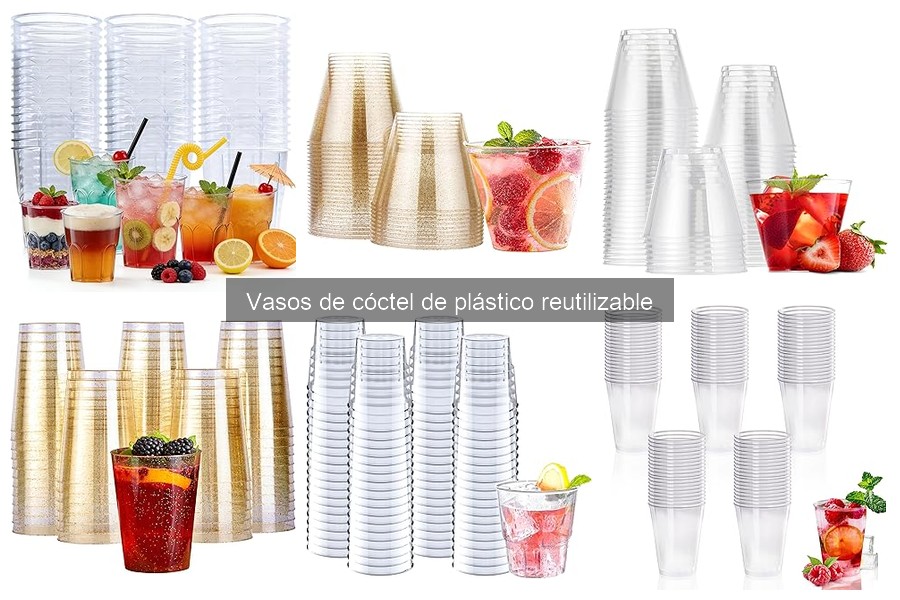 Dónde comprar vasos de cóctel de plástico reutilizable