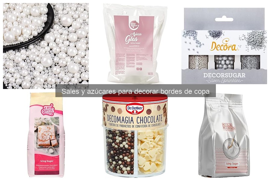 Errores comunes al usar sales y azúcares para decorar copas