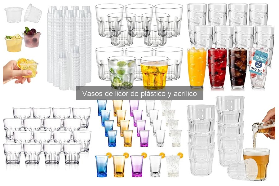 Estilos de Vasos de Licor de Plástico para Decoración en Fiestas