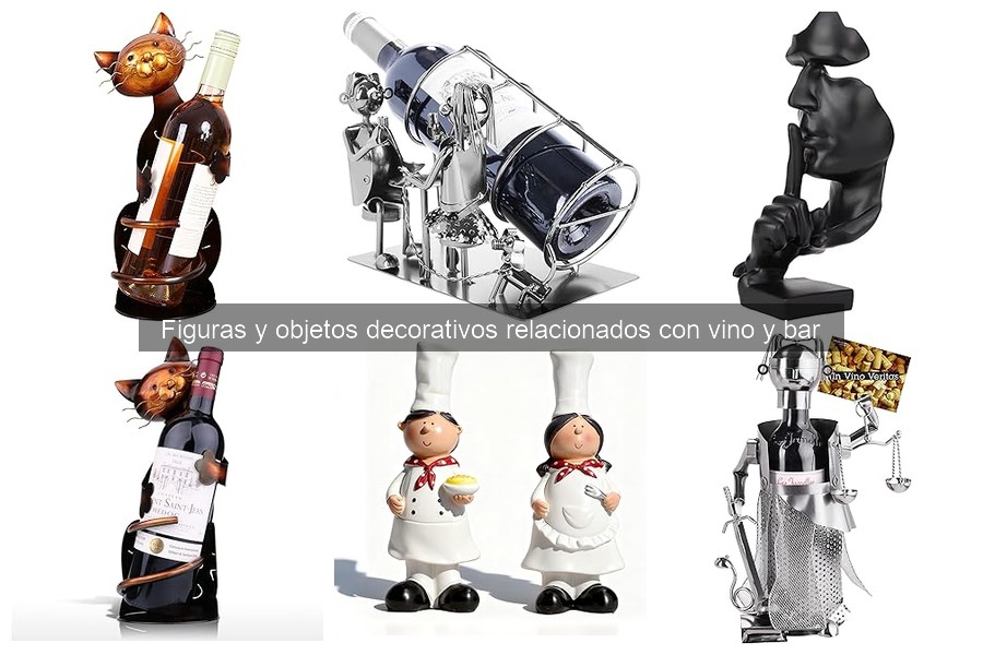 Figuras decorativas de vino y bar: características y estilos
