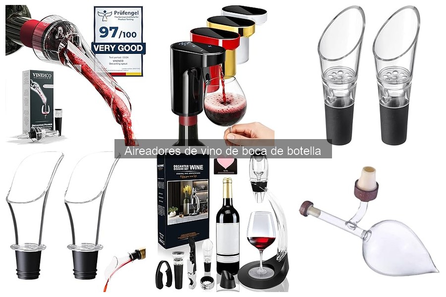 Guía de compra de aireadores de vino de boca de botella