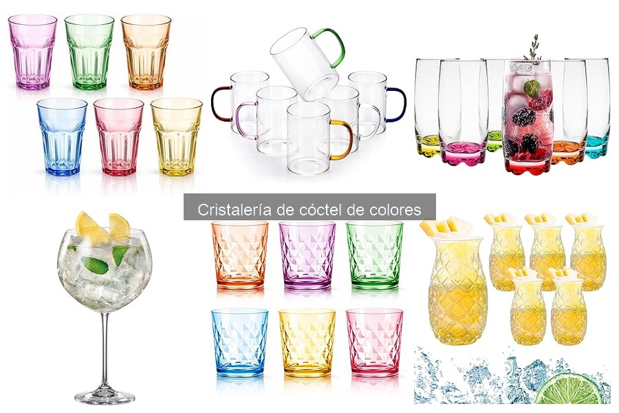 Guía de compra de cristalería de cóctel de colores