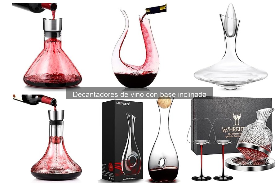 Guía de compra de decantadores de vino con base inclinada