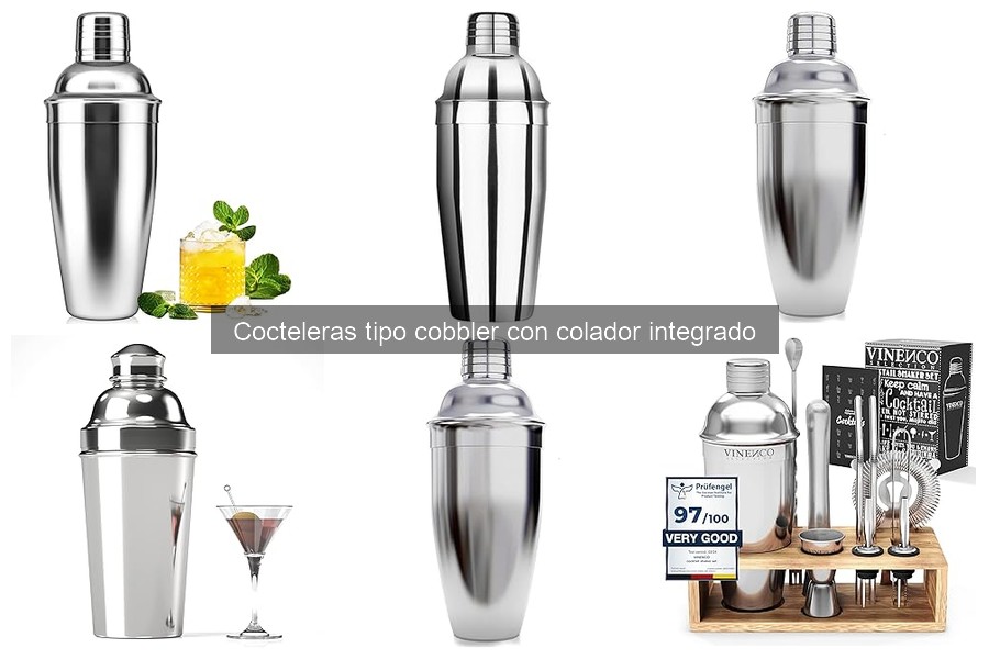 Las mejores cocteleras tipo cobbler recomendadas por bartenders