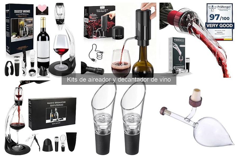 Los mejores kits de aireador y decantador de vino para regalar