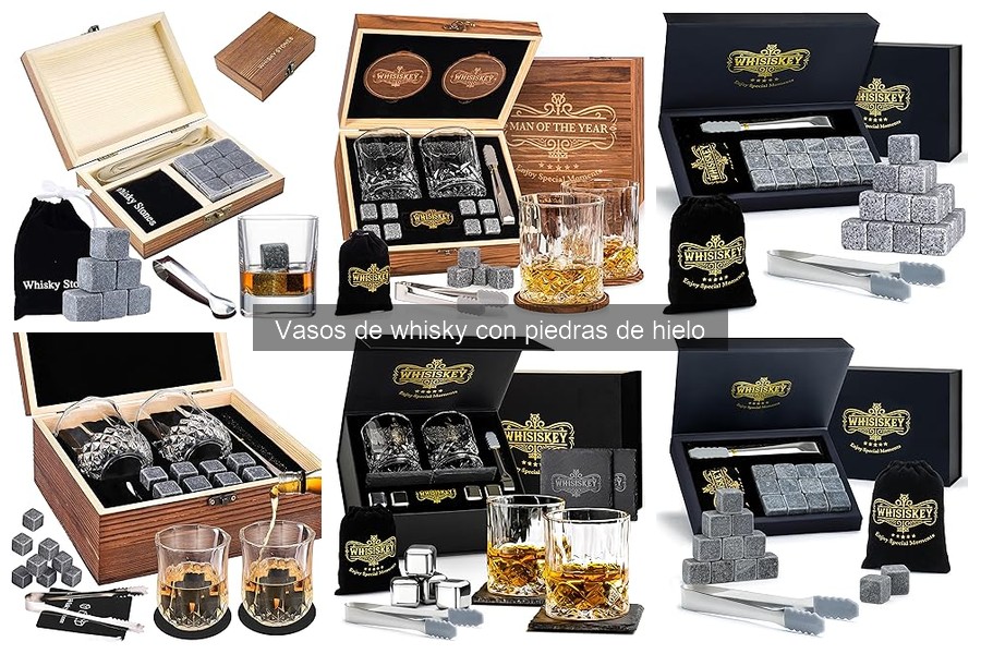 Los mejores vasos de whisky con piedras de hielo para regalar