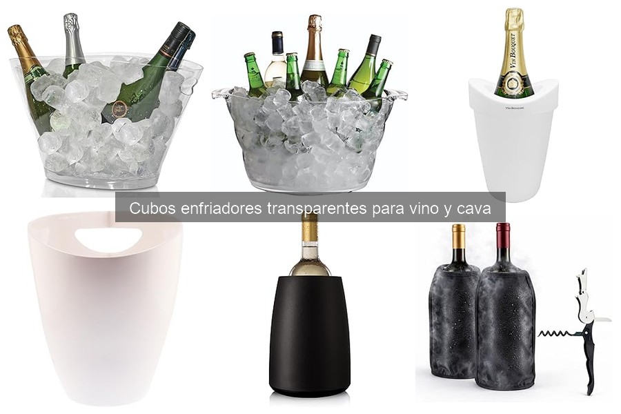 Mantenimiento de cubos enfriadores transparentes para vino