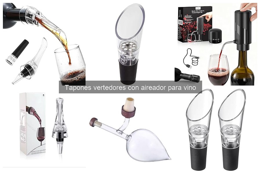 Mantenimiento de tapones vertedores con aireador para vino