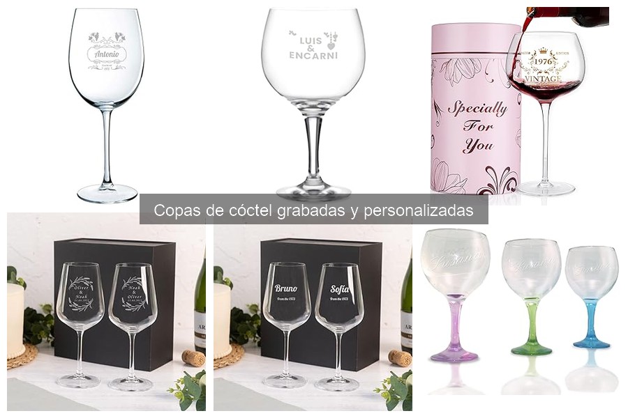 Mantenimiento y cuidado de copas de cócteles grabadas