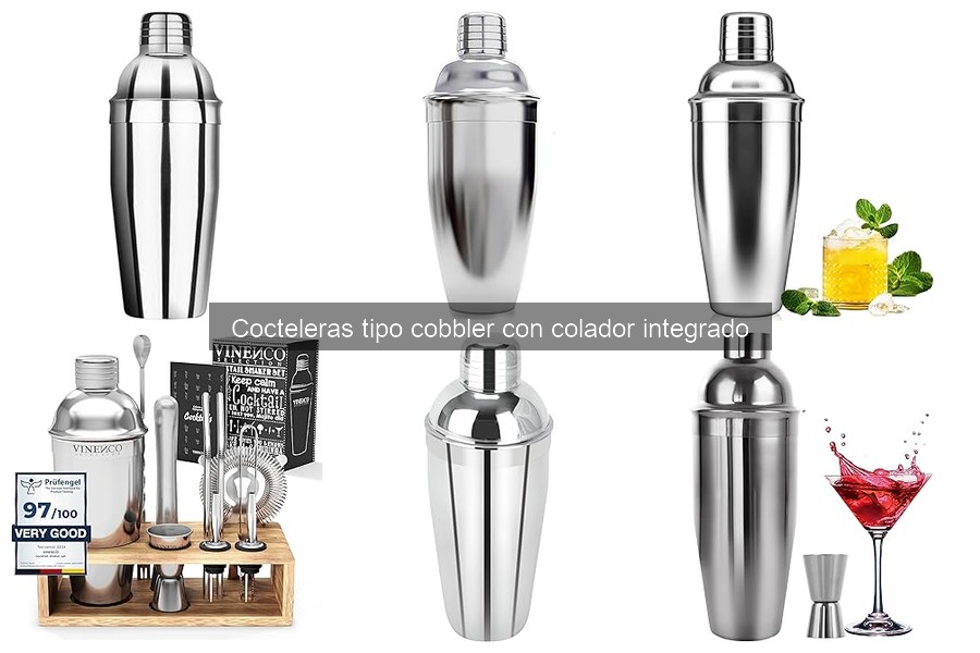 Mantenimiento y limpieza de coctelera tipo cobbler