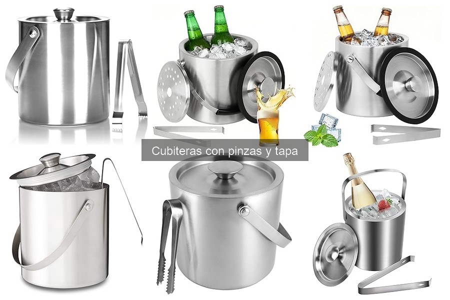 Mantenimiento y limpieza de cubiteras con pinzas y tapa