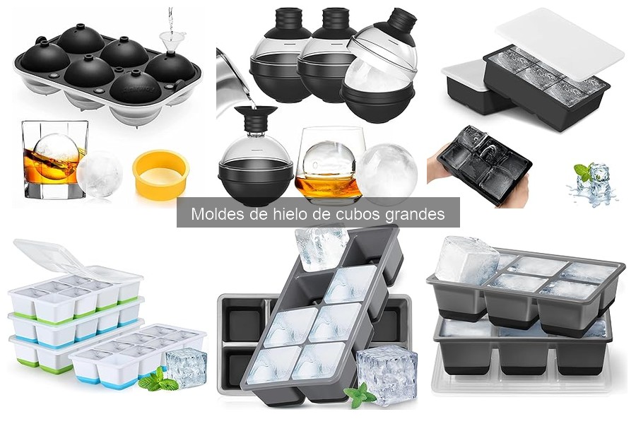 Mantenimiento y limpieza de moldes de hielo de cubos grandes