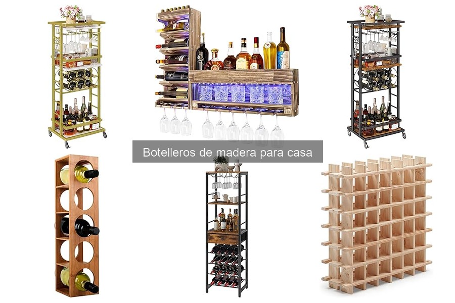 Mejores botelleros de madera para espacios reducidos