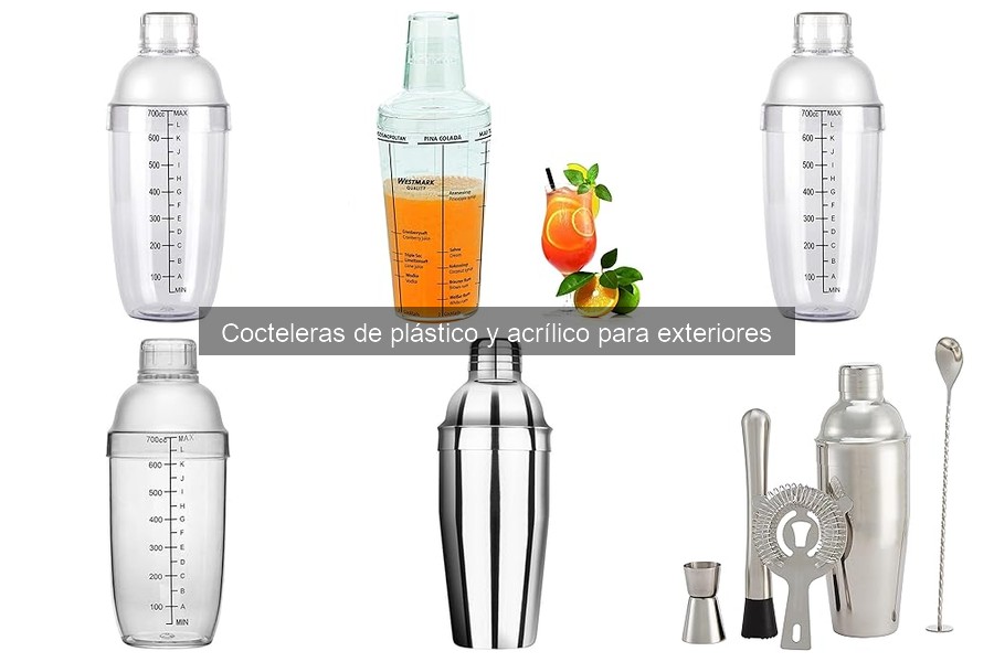 Mejores cocteleras de plástico y acrílico para fiestas exteriores