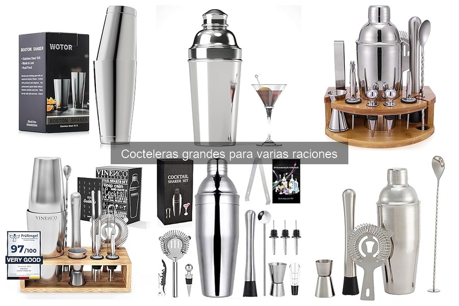Mejores cocteleras grandes: comparativa de modelos destacados