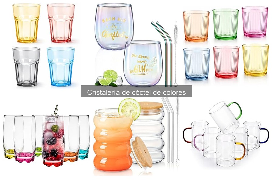 Mejores copas de cócteles de colores para fiestas