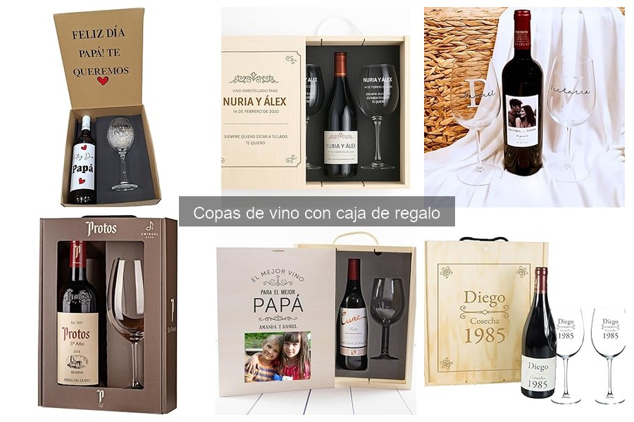 Mejores copas de vino con caja de regalo para ocasiones especiales