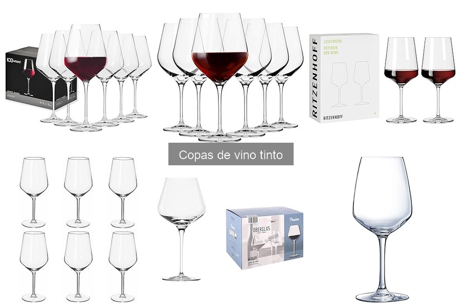 Mejores copas de vino tinto según tipo de vino