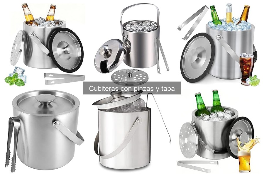 Mejores cubiteras con pinzas y tapa para fiestas
