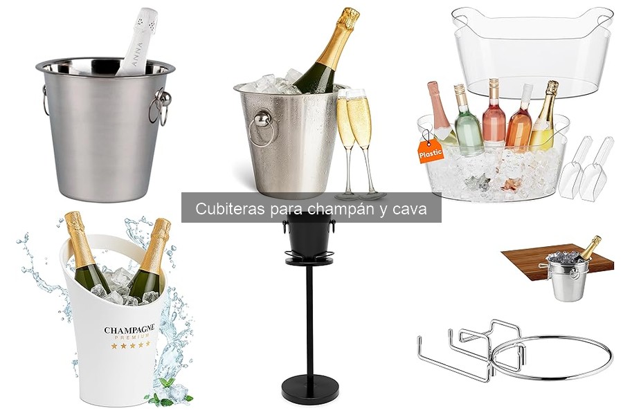 Mejores cubiteras para champán y cava según usuarios