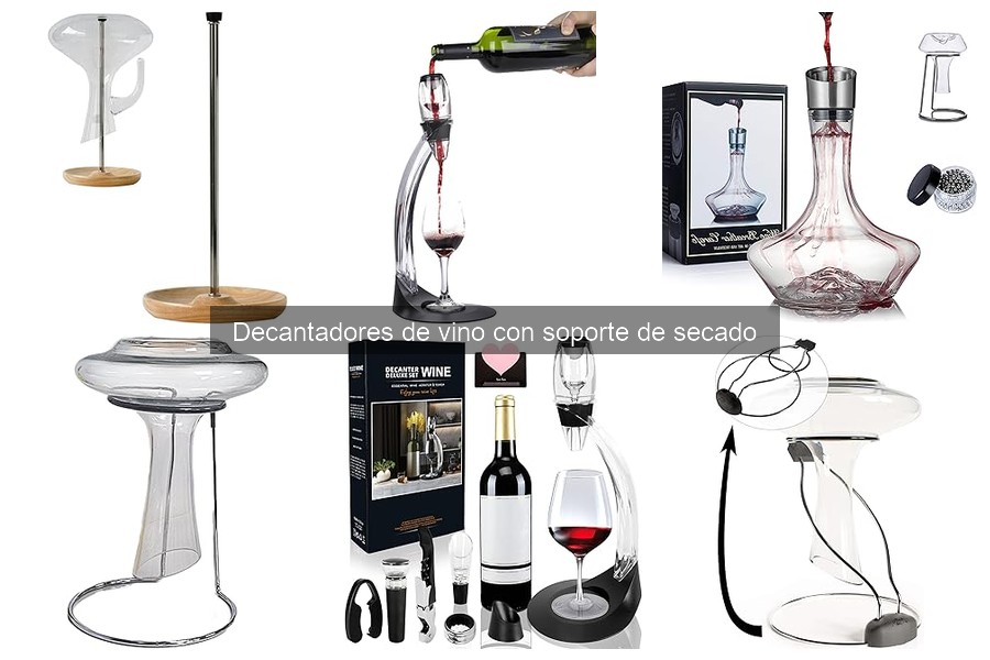 Mejores decantadores de vino con soporte de secado para principiantes