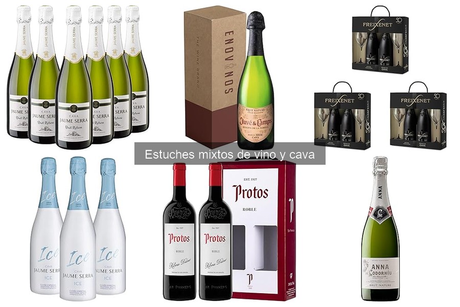 Mejores estuches mixtos de vino y cava para regalar