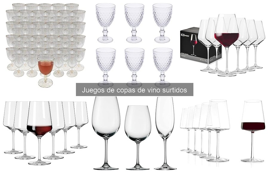 Mejores juegos de copas de vino surtidos para regalar