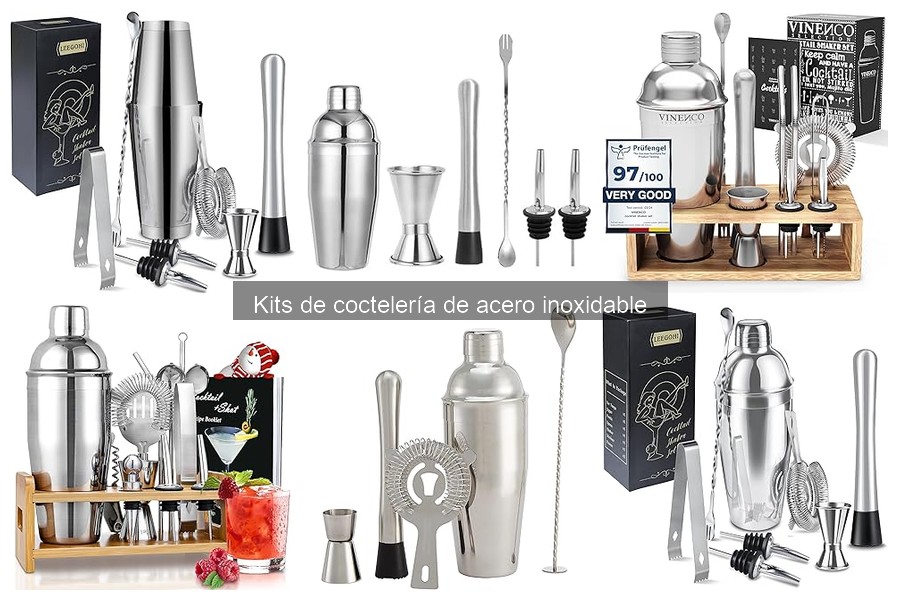 Mejores kits de coctelería de acero inoxidable para novatos