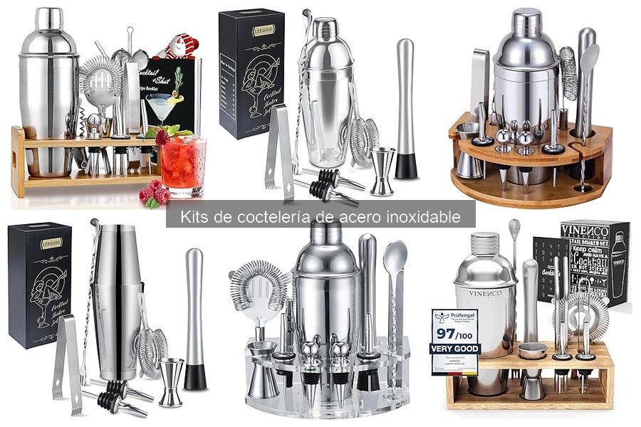 Mejores marcas de kits de coctelería de acero inoxidable