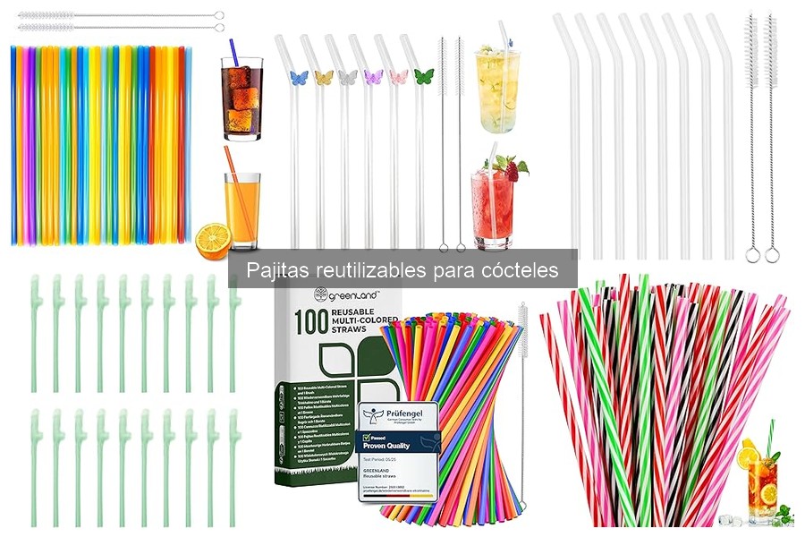 Mejores marcas de pajitas reutilizables para cócteles