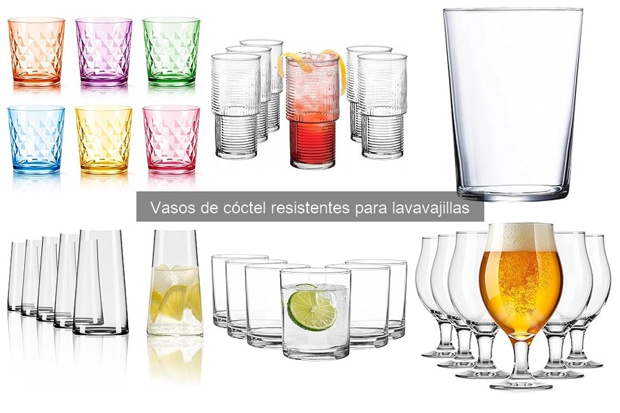 Mejores marcas de vasos de cóctel resistentes para lavavajillas
