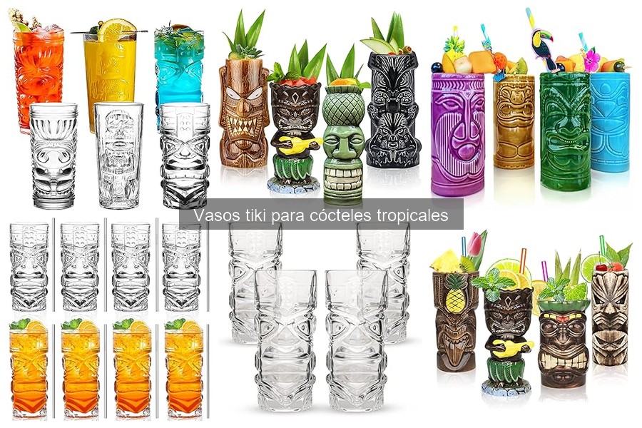 Mejores ofertas en vasos tiki para cócteles tropicales