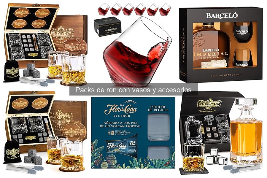 Mejores ofertas para comprar packs de ron con vasos