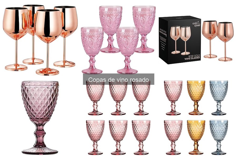 Mejores ofertas y precios de copas de vino rosado