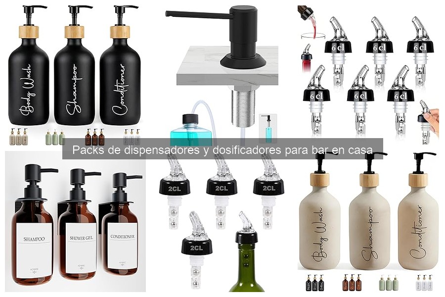 Mejores packs de dispensadores y dosificadores para cócteles