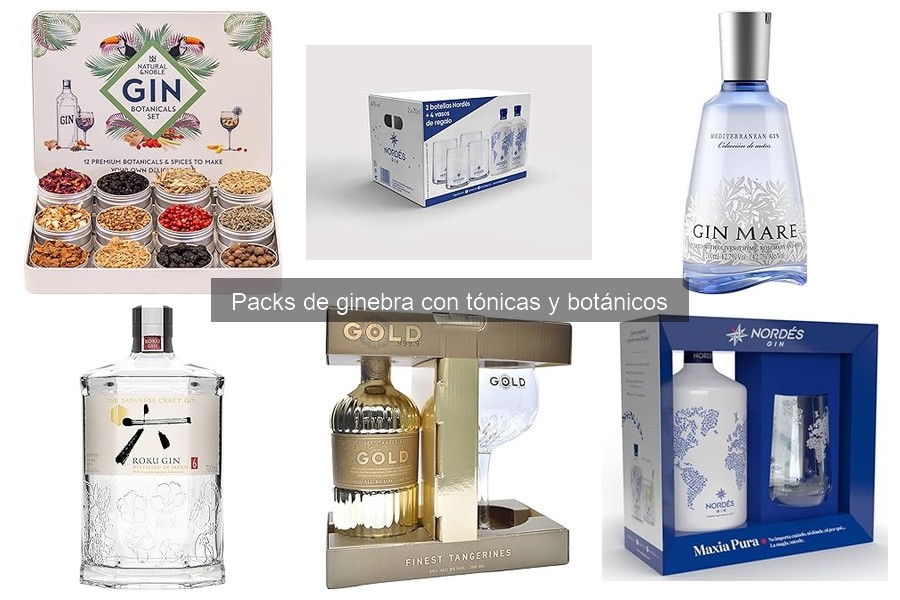 Mejores packs de ginebra con tónicas y botánicos para regalar