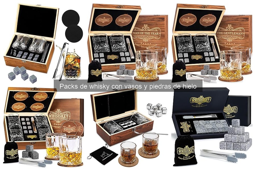 Mejores Packs de Whisky con Vasos y Piedras de Hielo