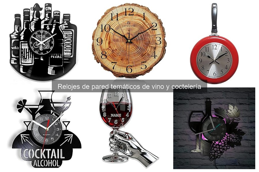 Mejores relojes de pared de vino para regalar a amantes del vino