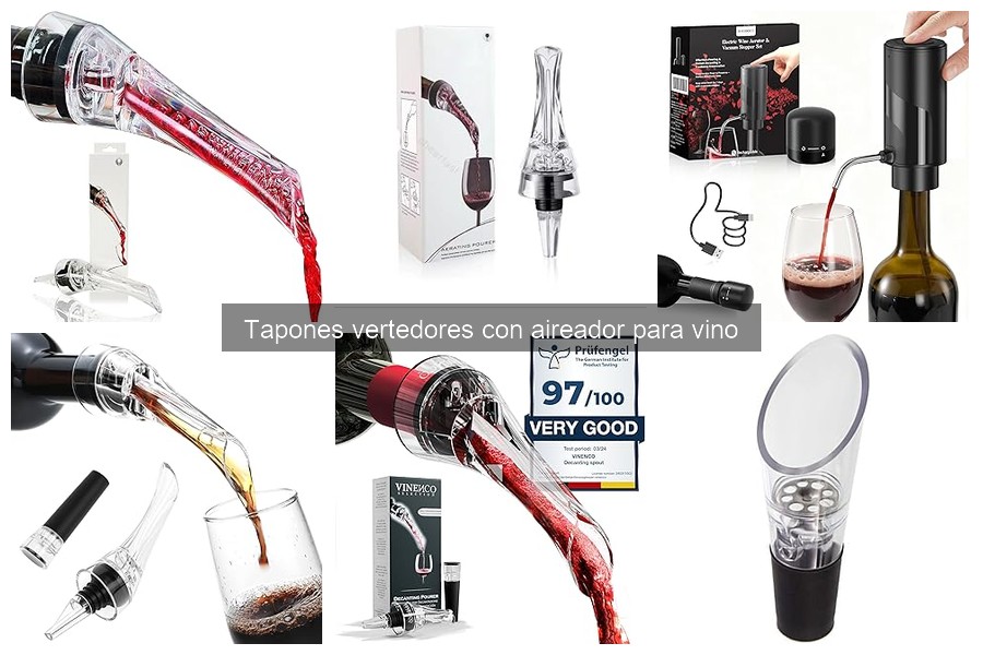 Mejores tapones vertedores con aireador para regalar
